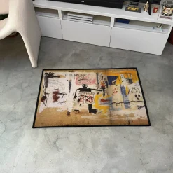 Basquiat Torch Figure Graffiti Art Rug Basquiat 1 rug h1 3