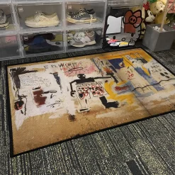 Basquiat Torch Figure Graffiti Art Rug Basquiat 1 rug h1 4