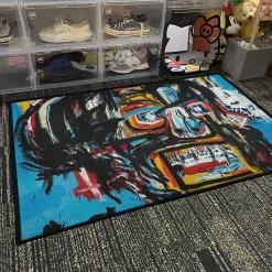 Basquiat Abstract Portrait Art Rug Basquiat 3 rug h1 4