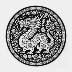 Custom Rug & Unique Design Home Decor - Dragon Rug Chinese Dragon Art Round Rug