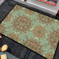 Intricate Mandala Floral Lion Pattern Rug Intricate Mandala Floral Lion Pattern rug 4