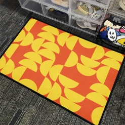 Orange and Yellow Geometric Half-Circles Rug Orange and Yellow Geometric Half Circles Pattern rug 4