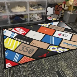 Sneakerhead Shoe Box Rug - Cool Bedroom Floor Carpet Room Decor Gift Sneakerhead shoe box rug s4 2