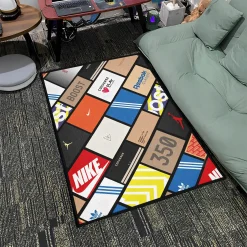 Sneakerhead Shoe Box Rug - Cool Bedroom Floor Carpet Room Decor Gift Sneakerhead shoe box rug s4 4