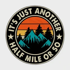 Custom Rug & Unique Design Home Decor - Dragon Rug Vintage Hiking Mountain Round Rug