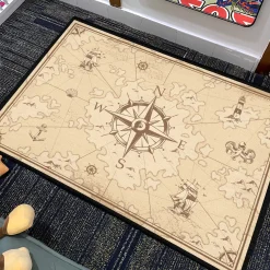 Vintage Compass Nautical Rug Vintage Nautical Map with Compass and Sailing Elements rug 4