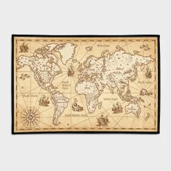 Vintage Nautical Map Rug