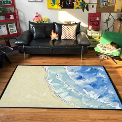 Waves and Sand Oil Art Rug Waves and Sand oil art rug 2