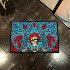 Skeleton and Roses Grateful Dead Rug grateful dead 1 rug h2 2
