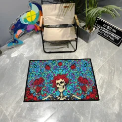 Skeleton and Roses Grateful Dead Rug grateful dead 1 rug h2 3