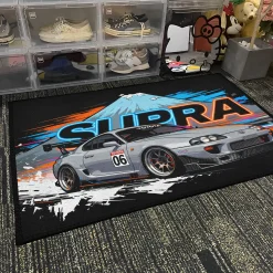 JDM Supra Race Car Rug jdm Supra MK4 rug h1 4