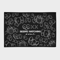 Custom Rug & Unique Design Home Decor - Dragon Rug Black Kaws Area Rug