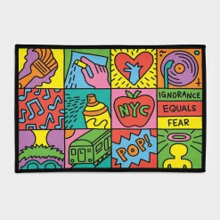 Ignorance = Fear Keith Haring Art Rug
