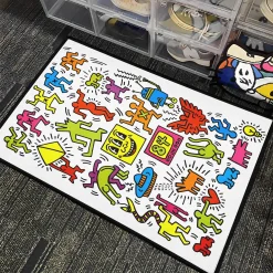 Dancing Figures & Symbols Keith Haring Art Rug keith haring 2 rug s3 4