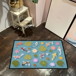 Koi Fish Pond Rug koi fish pond rug 3