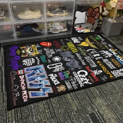 Rock Band Logo Rug - Unique Gift for Rock Music Fans Mat rock band 1 rug s4 2