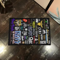 Rock Band Logo Rug - Unique Gift for Rock Music Fans Mat rock band 1 rug s4 3
