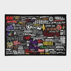 Custom Rug & Unique Design Home Decor - Dragon Rug Cool Rock Band Logo Rug - Music Bar Party Room Decor Carpet Mat