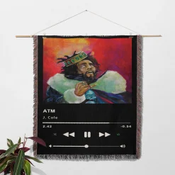 Atm Music Player Woven Tapestry Throw Blanket ATM J Cole woven tapestry throw blanket 2