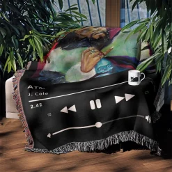 Atm Music Player Woven Tapestry Throw Blanket ATM J Cole woven tapestry throw blanket 3
