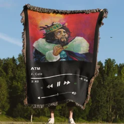 Atm Music Player Woven Tapestry Throw Blanket ATM J Cole woven tapestry throw blanket 4