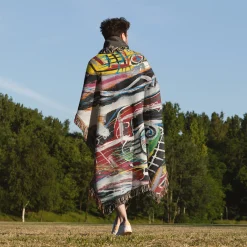 Two Heads On Gold Basquiat Graffiti Art Woven Tapestry Throw Blanket Basquiat 2 woven tapestry throw blanket 5