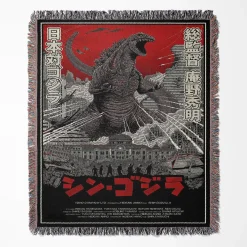 Monster Poster Poster Woven Tapestry Throw Blanket