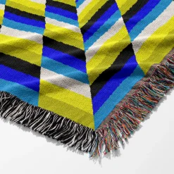 Optical Illusion Keyhole In Checkered Tunnel Woven Tapestry Throw Blanket Optical Illusion Keyhole in Checkered Tunnel woven tapestry throw blanket 6