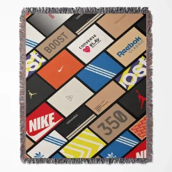 Sneakerhead Shoe Box Woven Tapestry Throw Blanket