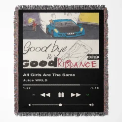 All Girls Are The Same Music Player Woven Tapestry Throw Blanket