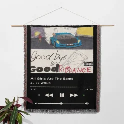 All Girls Are The Same Music Player Woven Tapestry Throw Blanket all girls are the same juice wrld woven tapestry throw blanket 2