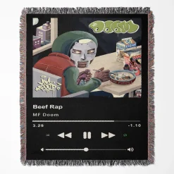 Beef Rap Music Player Woven Tapestry Throw Blanket