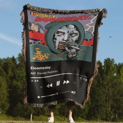 Doomsday Music Player Woven Tapestry Throw Blanket doomsday MF Doom woven tapestry throw blanket 4