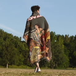 Loverboy Comic Poster Woven Tapestry Throw Blanket drake woven tapestry throw blanket 5