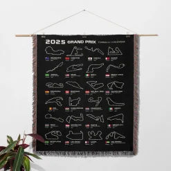 F1 Grand Prix Schedule Woven Tapestry Throw Blanket f1 woven tapestry throw blanket 2