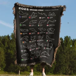 F1 Grand Prix Schedule Woven Tapestry Throw Blanket f1 woven tapestry throw blanket 4