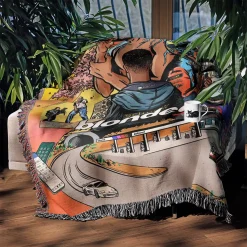 Blonded Album Poster Woven Tapestry Throw Blanket frank ocean woven tapestry throw blanket 3