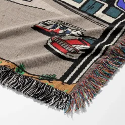 Blonded Album Poster Woven Tapestry Throw Blanket frank ocean woven tapestry throw blanket 6