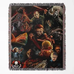 Horror Movie Character Woven Tapestry Throw Blanket