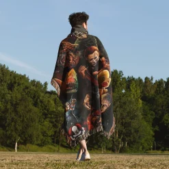 Horror Movie Character Woven Tapestry Throw Blanket horror movie character woven tapestry throw blanket 5