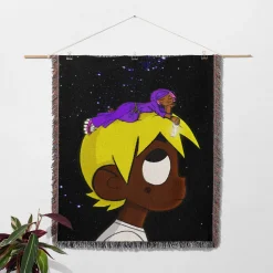 Comic This Way Album Cover Woven Tapestry Throw Blanket lil uzi vert woven tapestry throw blanket 2