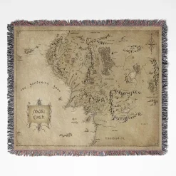 Lotr Map Woven Tapestry Throw Blanket