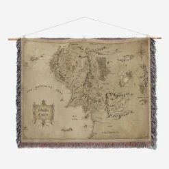 Lotr Map Woven Tapestry Throw Blanket lord of the ring map woven tapestry throw blanket 2