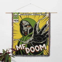 Doom Comic Woven Tapestry Throw Blanket mf doom 1 woven tapestry throw blanket 2