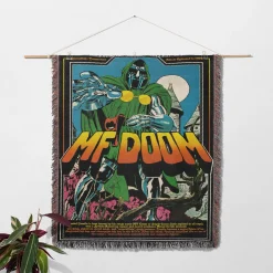 Doomsday Album Cover Hip Hop Woven Tapestry Throw Blanket mf doom 2 woven tapestry throw blanket 2