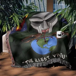 The Illest Villain Woven Tapestry Throw Blanket mf doom woven tapestry throw blanket 3