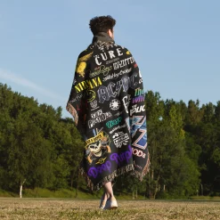 Rock Band Logo Woven Tapestry Throw Blanket rock band 1 woven tapestry throw blanket 5