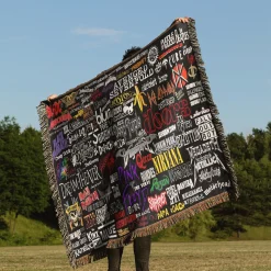 Cool Rock Band Logo Woven Tapestry Throw Blanket rock band 2 woven tapestry throw blanket 3