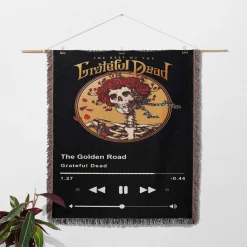 The Golden Road Album Music Player Woven Tapestry Throw Blanket the golden road grateful dead woven tapestry throw blanket 2