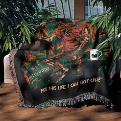 Travis SICKO MODE Album Woven Tapestry Throw Blanket travis scott woven tapestry throw blanket 3